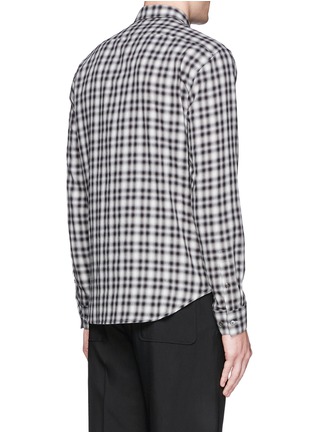 Back View - Click To Enlarge - THEORY - 'Zack PS' diffused check plaid cotton shirt