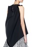 Back View - Click To Enlarge - MATICEVSKI - 'Objectify' volume back ruffle sleeve sleeveless top