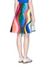 Back View - Click To Enlarge - CHICTOPIA - Illustration rainbow neoprene skirt