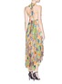 Back View - Click To Enlarge - ALICE & OLIVIA - 'Ollie' stripe pleat halter maxi dress