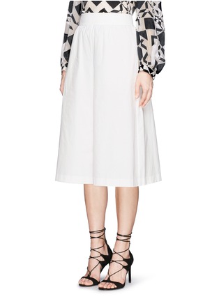 Front View - Click To Enlarge - ALICE & OLIVIA - Cotton poplin culottes