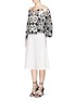 Figure View - Click To Enlarge - ALICE & OLIVIA - 'Tammie' diamond patchwork gypsy top