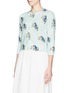 Front View - Click To Enlarge - ALICE & OLIVIA - 'Parrots in Paradise' fine knit cropped cardigan