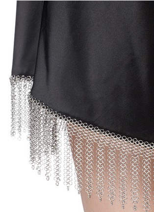 Detail View - Click To Enlarge - ALEXANDER WANG - Chainmail fringe high waist skirt
