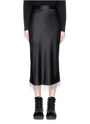 Main View - Click To Enlarge - ALEXANDER WANG - Chainmail fringe high waist skirt