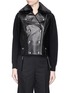Main View - Click To Enlarge - ALEXANDER WANG - Detachable faux fur collar leather moto vest
