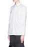 Front View - Click To Enlarge - ALEXANDER WANG - Ball chain collar cotton poplin shirt