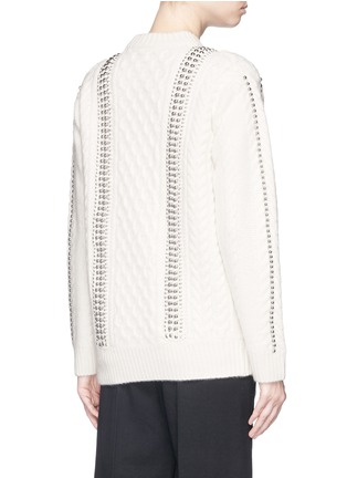 Back View - Click To Enlarge - ALEXANDER WANG - Hand crochet ball chain lambswool sweater