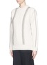 Front View - Click To Enlarge - ALEXANDER WANG - Hand crochet ball chain lambswool sweater