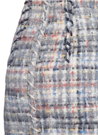 Detail View - Click To Enlarge - ACNE STUDIOS - 'Siena' plaid check wool bouclé dress
