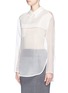 Front View - Click To Enlarge - ACNE STUDIOS - 'Tino' sheer organza blouse