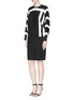 Figure View - Click To Enlarge - CHLOÉ - Graphic stripe dropped waist crepe dress