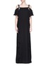 Main View - Click To Enlarge - CHLOÉ - Jewelled cold shoulder silk ruffle gown