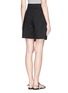 Back View - Click To Enlarge - CHLOÉ - Drape wrap front wool shorts