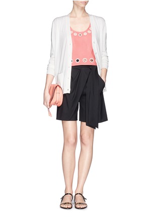Figure View - Click To Enlarge - CHLOÉ - Drape wrap front wool shorts