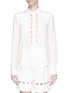 Main View - Click To Enlarge - CHLOÉ - Scalloped cutout silk blouse