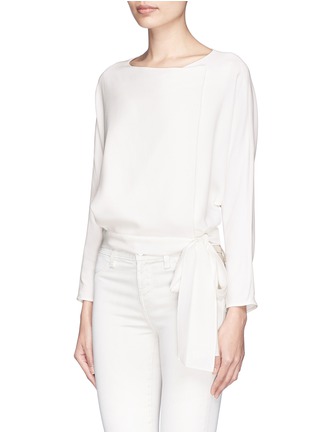 Front View - Click To Enlarge - CHLOÉ - Side tie wrap top