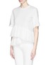 Front View - Click To Enlarge - CHLOÉ - Layered pleat hem T-shirt
