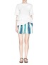 Figure View - Click To Enlarge - CHLOÉ - Layered pleat hem T-shirt