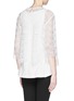 Back View - Click To Enlarge - CHLOÉ - Floral lace cape overlay jersey top