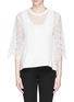 Main View - Click To Enlarge - CHLOÉ - Floral lace cape overlay jersey top