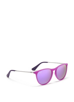Figure View - Click To Enlarge - RAY-BAN - 'Izzy' acetate frame wire temple sunglasses