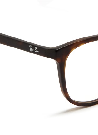 Detail View - Click To Enlarge - RAY-BAN - Matte tortoiseshell acetate optical glasses