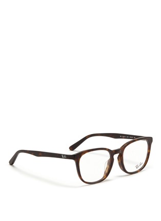 Figure View - Click To Enlarge - RAY-BAN - Matte tortoiseshell acetate optical glasses
