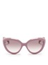 Main View - Click To Enlarge - PRADA - Colourblock acetate cat eye sunglasses
