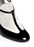 Detail View - Click To Enlarge - VALENTINO GARAVANI - Velvet patent leather cutout ankle booties