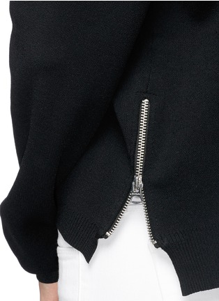 Detail View - Click To Enlarge - ACNE STUDIOS - 'Misty' zip hem sweater 