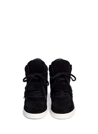 Figure View - Click To Enlarge - ASH - Cool Mesh suede wedge sneakers