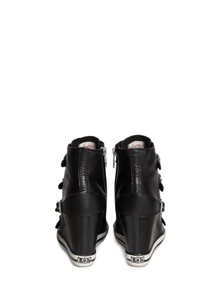Back View - Click To Enlarge - ASH - United leather wedge sneakers