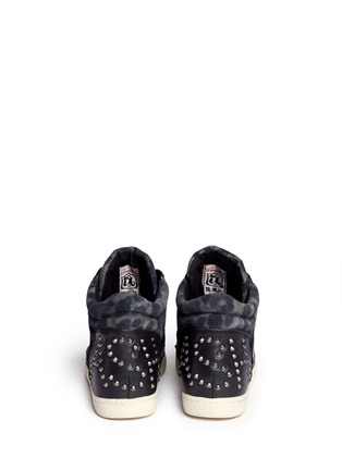 Back View - Click To Enlarge - ASH - Zoo leopard nappa studded high top sneakers
