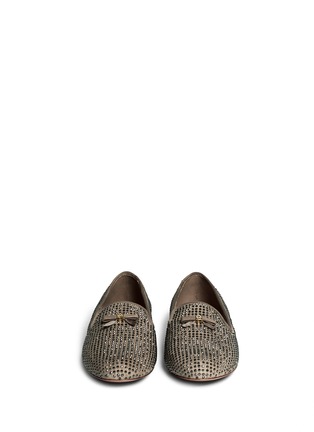 Figure View - Click To Enlarge - TORY BURCH - Chandra crystal slip-ons