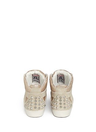 Back View - Click To Enlarge - ASH - Glitter extended sole high top sneakers