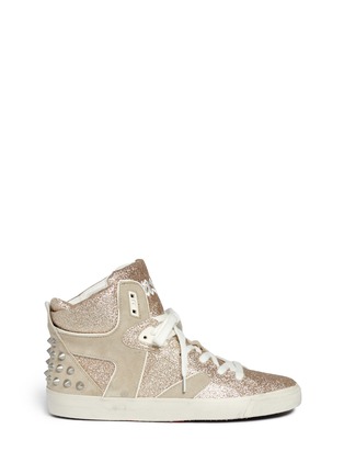 Main View - Click To Enlarge - ASH - Glitter extended sole high top sneakers