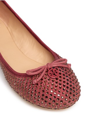 Detail View - Click To Enlarge - TORY BURCH - Chelsea crystal-pavé ballet flats
