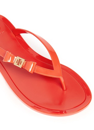 Detail View - Click To Enlarge - TORY BURCH - Michaela bow jelly flip-flops