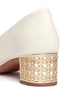 Detail View - Click To Enlarge - TORY BURCH - 'Bea' metallic detailed leather pumps