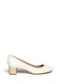 Main View - Click To Enlarge - TORY BURCH - 'Bea' metallic detailed leather pumps
