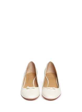 Figure View - Click To Enlarge - TORY BURCH - 'Bea' metallic detailed leather pumps