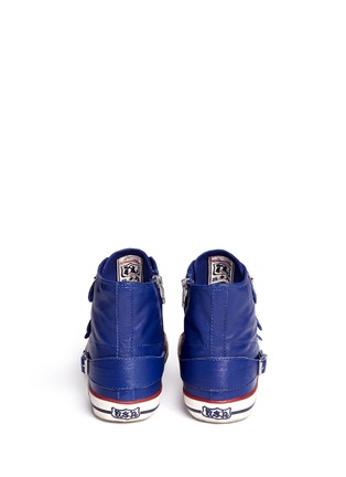 Back View - Click To Enlarge - ASH - Nappa buckled high top sneakers