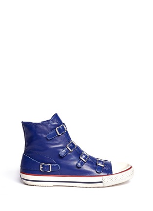Main View - Click To Enlarge - ASH - Nappa buckled high top sneakers