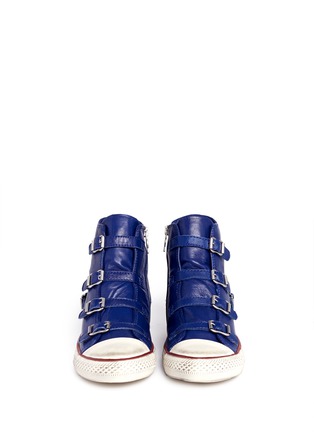 Figure View - Click To Enlarge - ASH - Nappa buckled high top sneakers
