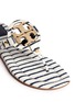 Detail View - Click To Enlarge - TORY BURCH - Miller 2 snake embossed striped sandals