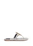 Main View - Click To Enlarge - TORY BURCH - Miller 2 snake embossed striped sandals