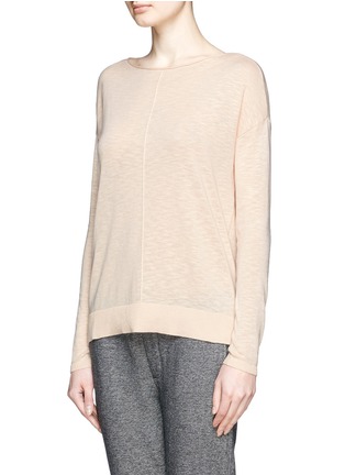 Front View - Click To Enlarge - VINCE - Centre seam slub sweater