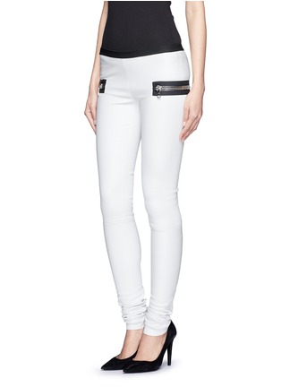 Front View - Click To Enlarge - LES CHIFFONIERS - Classic stretch leather leggings