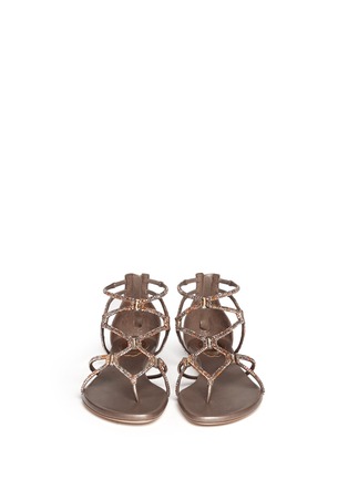 Figure View - Click To Enlarge - RENÉ CAOVILLA - Crystal strap leather sandals